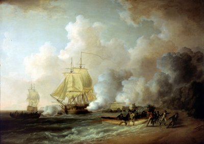 La toma de Fort Louis (Martinica) por los británicos, el 20 de marzo de 1794. de William Anderson