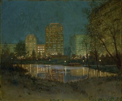 Central Park y el Plaza, 1917-1918 de William Anderson Coffin