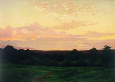 Atardecer, Somerset Valley, Pennsylvania, c.1898 (óleo sobre lienzo) de William Anderson Coffin