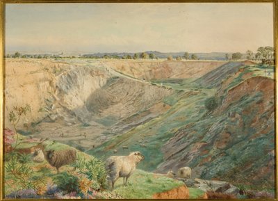 Quarry on Durdham Down, c.1865 (acuarela y color sobre papel) de William Arnee (attr. to) Frank