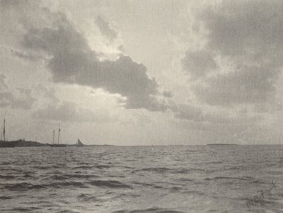 Puesta de sol sobre el agua, 1890 (foto) de William B. Post