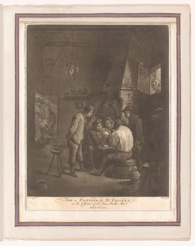 Granjeros jugando a las cartas en la posada de William Baillie