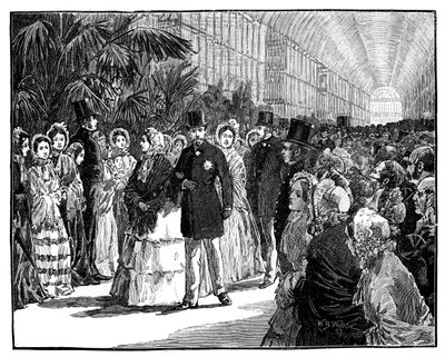 Visita real e imperial al Crystal Palace, 1850s, c. 1888 de William Barnes Wollen