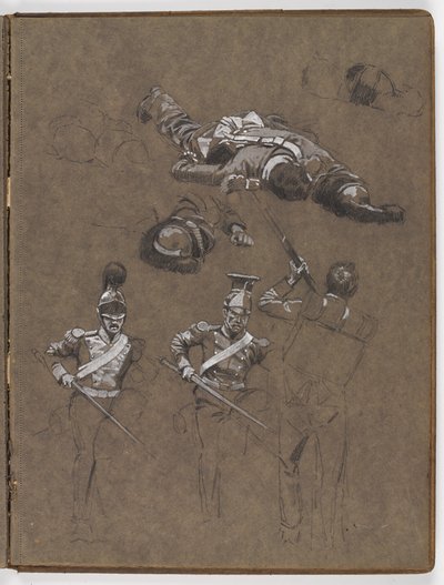 Estudios para la pintura al óleo, La bandera: Albuhera, 16 de mayo de 1811 de William Barnes Wollen