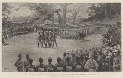 La expedición Ashanti, ocupación de Coomassie por las tropas británicas, 17 de enero de 1896 de William Barnes Wollen