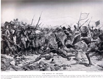 La batalla de Abu Klea, 17 de enero de 1885, ilustración de 