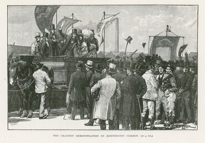 La manifestación cartista en Kennington Common, Londres de William Barnes Wollen