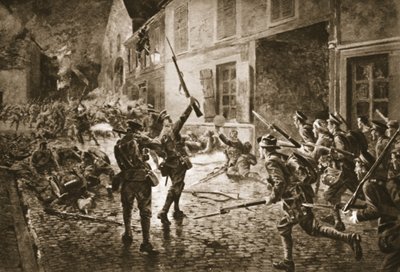 Los Guardias Coldstream en Landrecies, agosto de 1914 de William Barnes Wollen