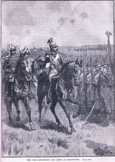 El zar revisando su ejército en Sebastopol 1856 d.C. de William Barnes Wollen