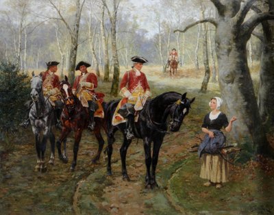 La patrulla, c.1906 (óleo sobre lienzo) de William Barnes Wollen