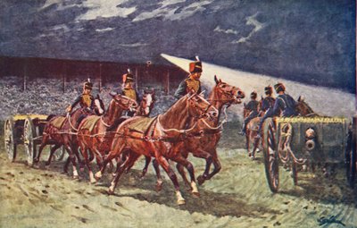 La Artillería Real a Caballo en el Tattoo de Luz de Búsqueda de William Barnes Wollen