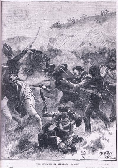 Los fusileros en Albuera de William Barnes Wollen