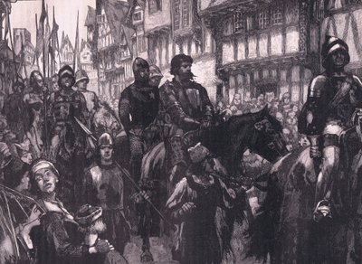 Wallace en su camino al Westminster Hall, 1304 d.C. de William Barnes Wollen