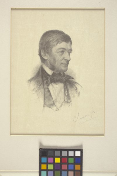 Retrato de Ralph Waldo Emerson (grabado en madera) de William Baxter Palmer Closson