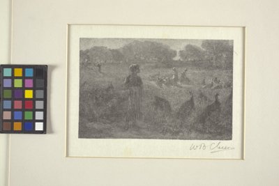El pasto del pavo (grabado en madera) de William Baxter Palmer Closson