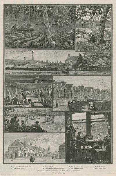 Londres en crecimiento; bocetos en los suburbios occidentales de William Bazett Murray