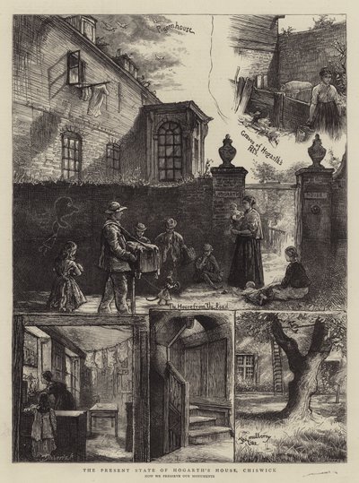 El estado actual de la casa de Hogarth, Chiswick de William Bazett Murray