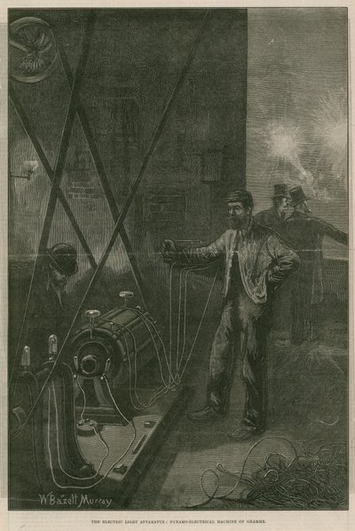 La luz eléctrica: máquina dinamo-eléctrica de Gramme de William Bazett Murray