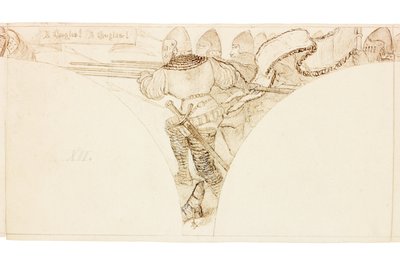 Boceto para Mural en Wallington Hall de William Bell Scott