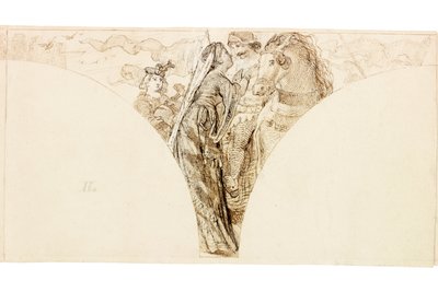 Boceto para mural en Wallington Hall de William Bell Scott