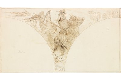 Boceto para mural en Wallington Hall de William Bell Scott