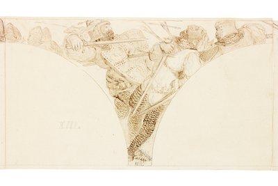 Boceto para mural en Wallington Hall de William Bell Scott