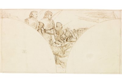 Boceto para Mural en Wallington Hall de William Bell Scott