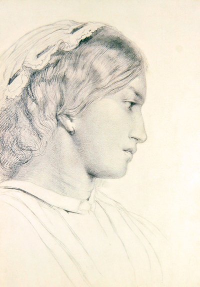 Estudio de la cabeza de una niña de William Bell Scott