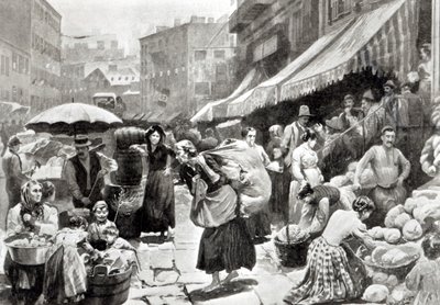 Colonia Italiana de Mulberry Bend en Nueva York, ilustración en la revista 