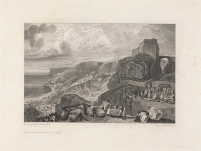 Castillo de Bow and Arrow, Isla de Portland de William Bernard Cooke