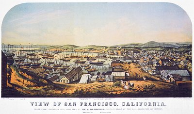 Vista de San Francisco, California, desde Telegraph Hill, abril de 1850 de William Birch McMurtrie