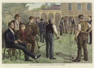 Croquet en el hogar de convalecencia del Hospital de St Bartholomew, Highgate de William Biscombe Gardner