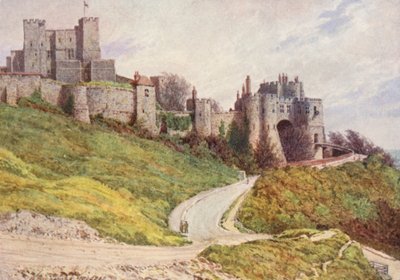 Castillo de Dover desde Castle Hill (litografía en color) de William Biscombe Gardner