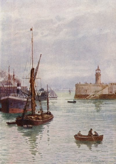En el puerto de Ramsgate (litografía en color) de William Biscombe Gardner