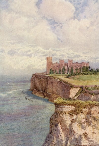 Castillo de Kingsgate desde el oeste (litografía en color) de William Biscombe Gardner