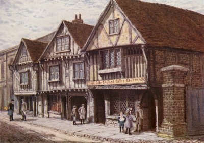 Casas antiguas en West Street, Faversham (litografía en color) de William Biscombe Gardner