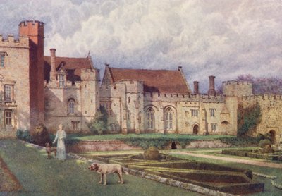 Penshurst Place desde la terraza (litografía en color) de William Biscombe Gardner