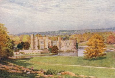 Primavera, castillo de Lecds desde el SE (litografía en color) de William Biscombe Gardner