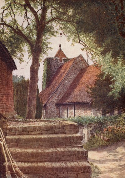 Iglesia de San Martín, Canterbury (litografía en color) de William Biscombe Gardner