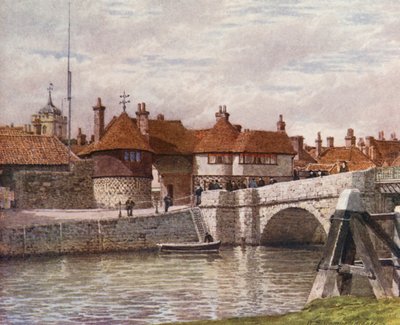 The Barbican, Sandwich (litografía en color) de William Biscombe Gardner