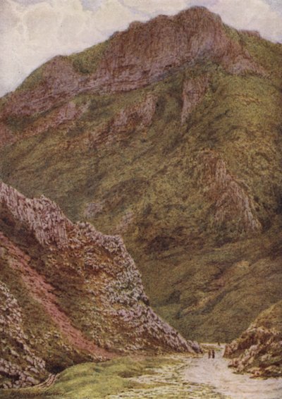 La Roca del León en los Winnats, entre Castleton y Edale (litografía en color) de William Biscombe Gardner