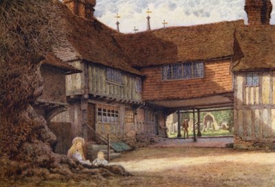 The Lych Gate, Penshurst (litografía en color) de William Biscombe Gardner