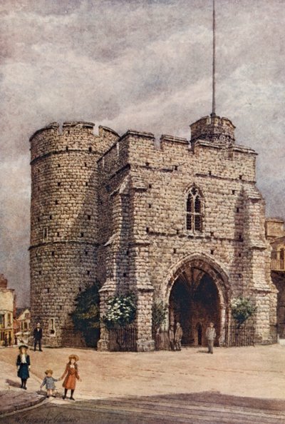 Westgate, Canterbury (litografía en color) de William Biscombe Gardner