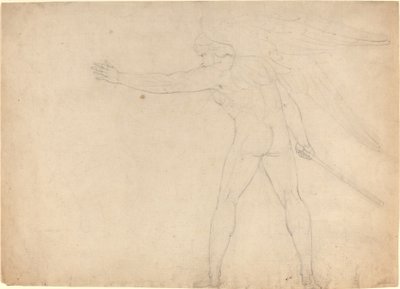 Un Ángel Guerrero [recto] de William Blake