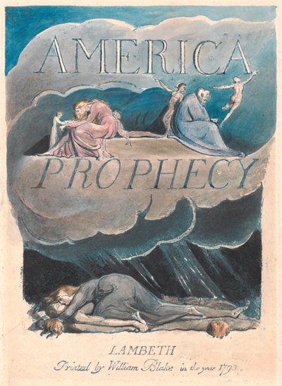 América. Una Profecía, Lámina 2, Página de Título de William Blake