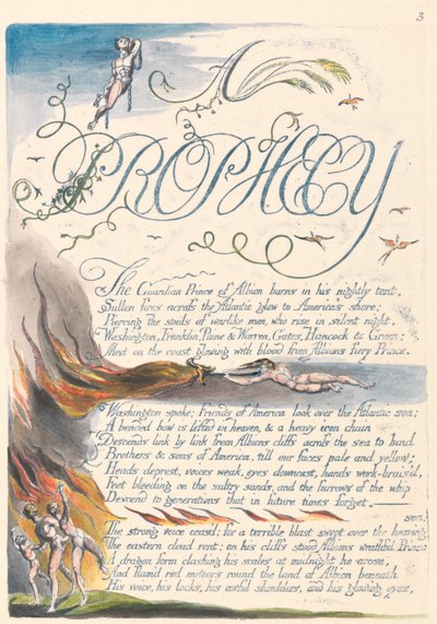 América. Una Profecía, Lámina 5, Una - Profecía - El Príncipe Guardián de Albión.... de William Blake