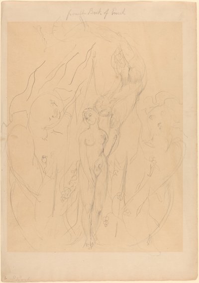 Un ángel enseñando a una hija de los hombres los secretos del pecado de William Blake