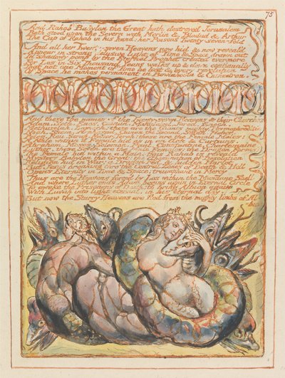 Und Rahab Babylon die Große (Platte 75) de William Blake