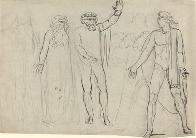 "Y Saúl Dijo a David, Ve, y el Señor Sea Contigo" [recto] de William Blake