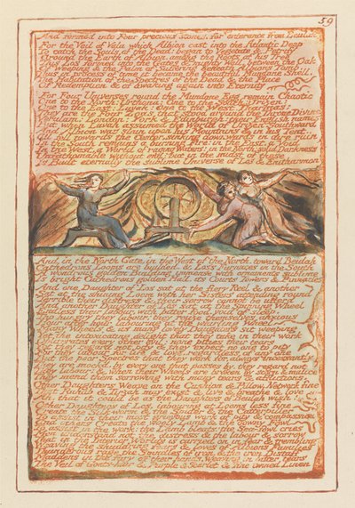 "Und geformt zu vier kostbaren Steinen..." (Platte 59) de William Blake